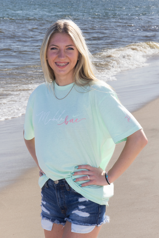 Classic Mobile bae T shirt (Seafoam)