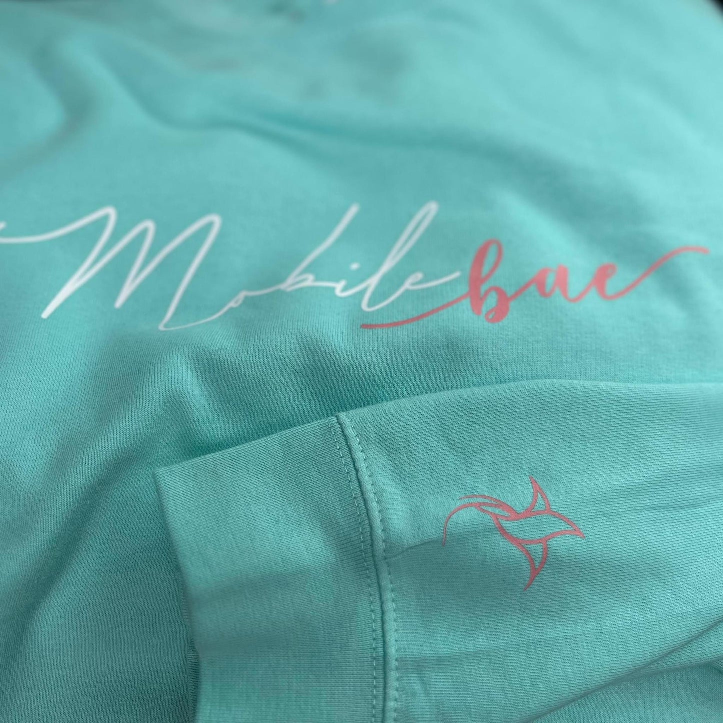 Classic Mobile bae Crewneck Sweatshirt (Sea Foam)